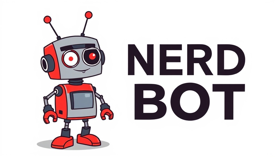 Minimalistic robot logo with 'NERD BOT' text, AI writing tools for students.