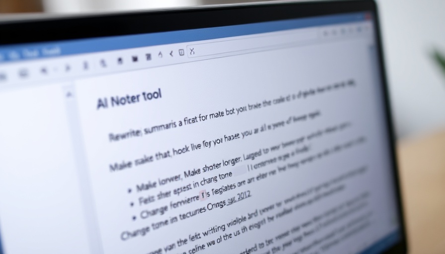 AI writing tools in Windows Notepad interface close-up, showcasing features.