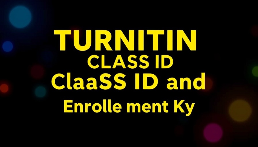 Free Turnitin class ID and enrollment key 2025 promo image.