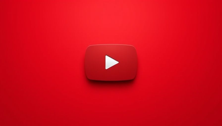 YouTube logo icon on vibrant red background