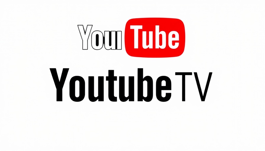 YouTube TV logo design in contrasting colors.