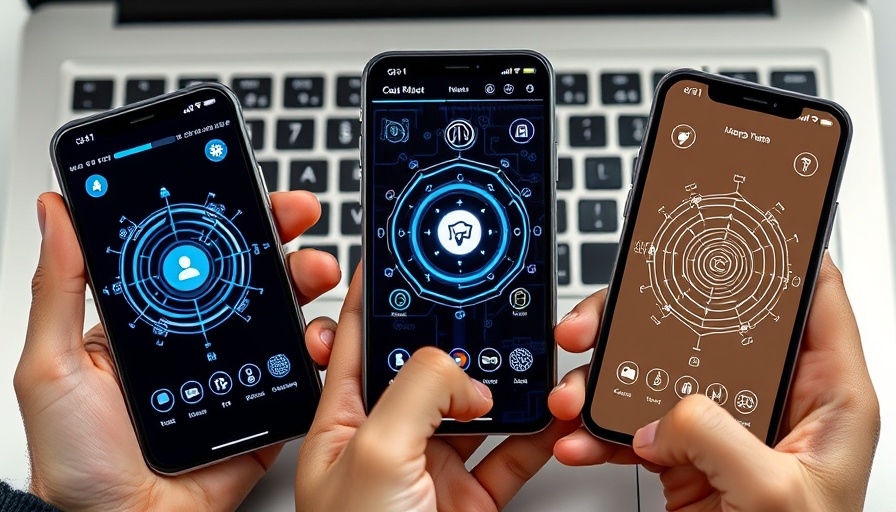 Smartphones showing AI interfaces, related to AI writing detection tools.