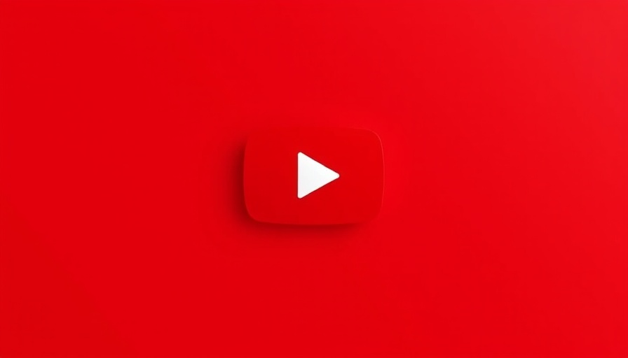 YouTube logo on a red background, symbolic and bold.
