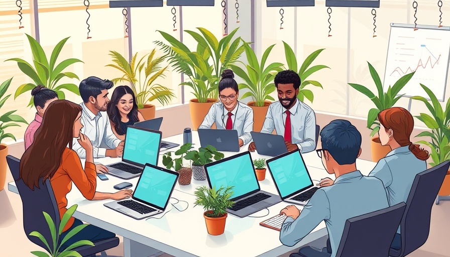 AI creates new job roles: diverse team in office meeting.