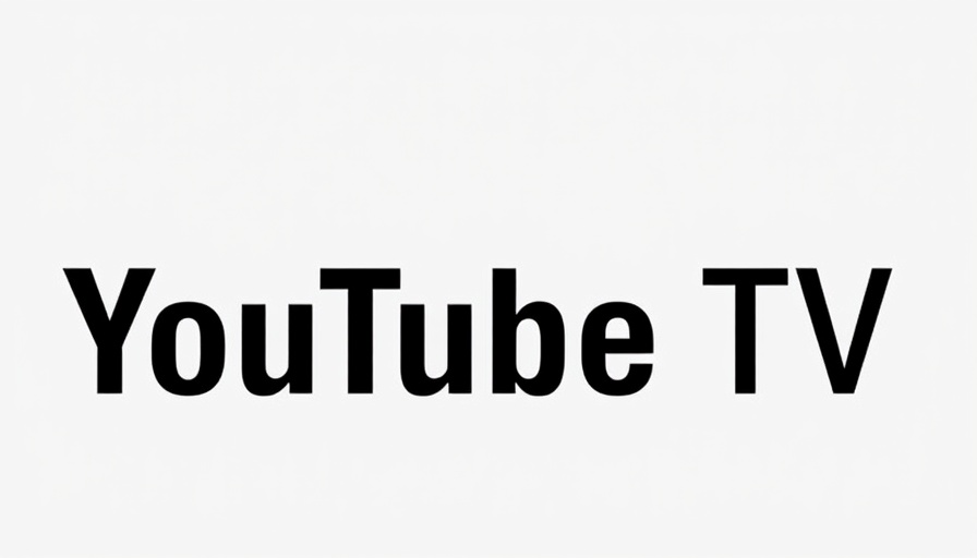 YouTube TV logo with red play button and bold text