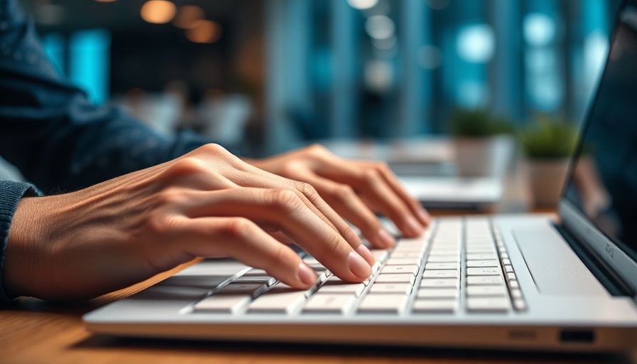 Hands typing on keyboard during QuillBot AI Review