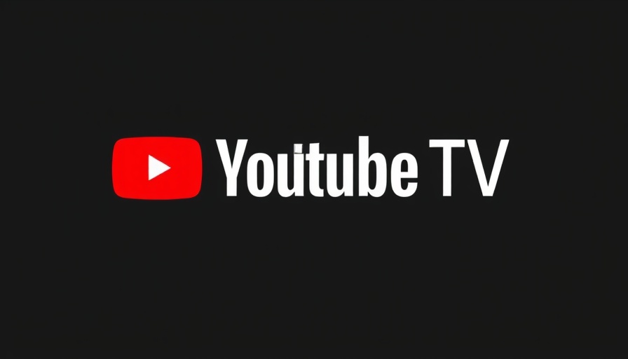 YouTube TV logo with red play button, clear design