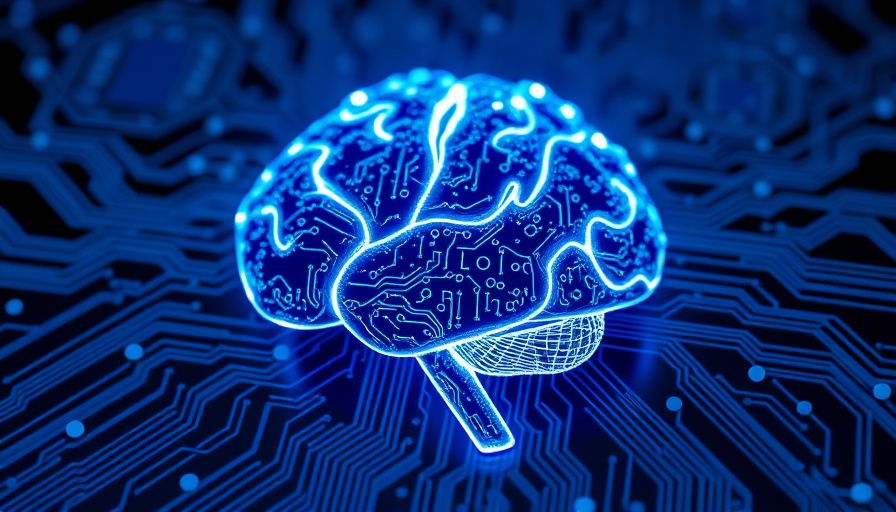Futuristic AI brain with circuits, representing cognitive performance