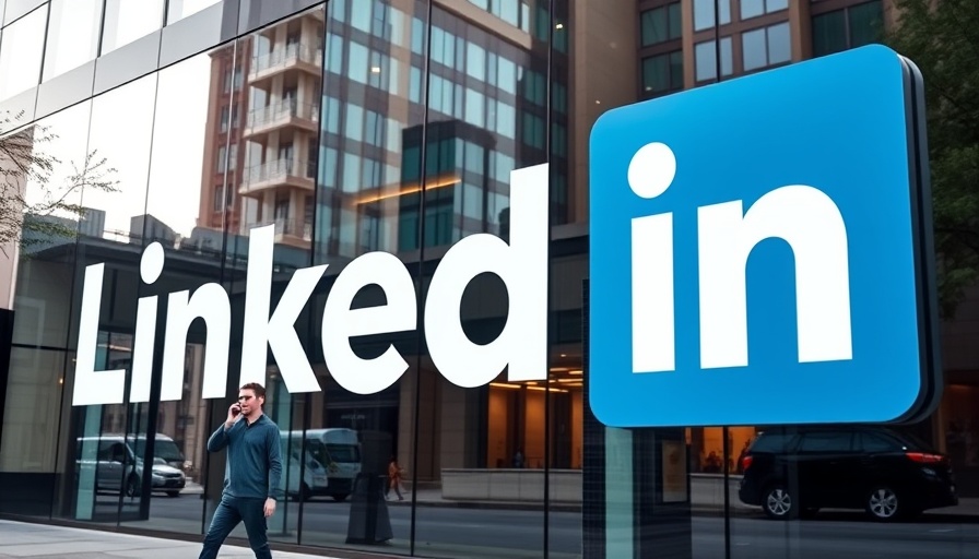 AI Writing Tools Adoption concept with LinkedIn facade.