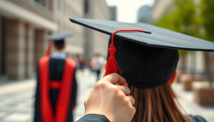 Graduates holding caps symbolizing AI job apocalypse in teaching.
