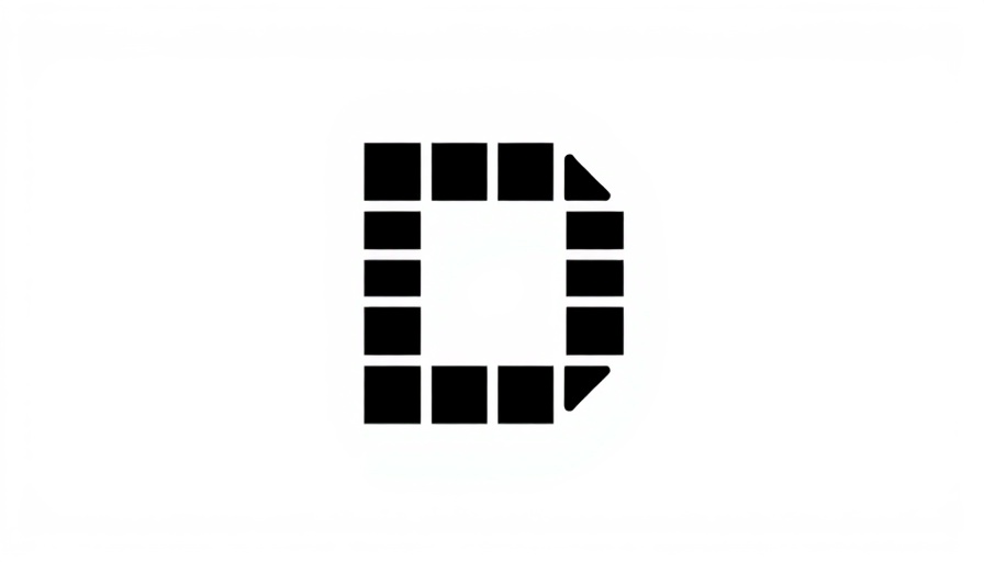 Monochrome digital science logo design.