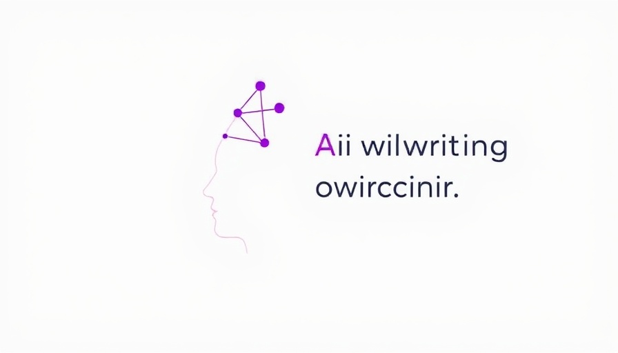 AI book writing tool promotional image with abstract lines.