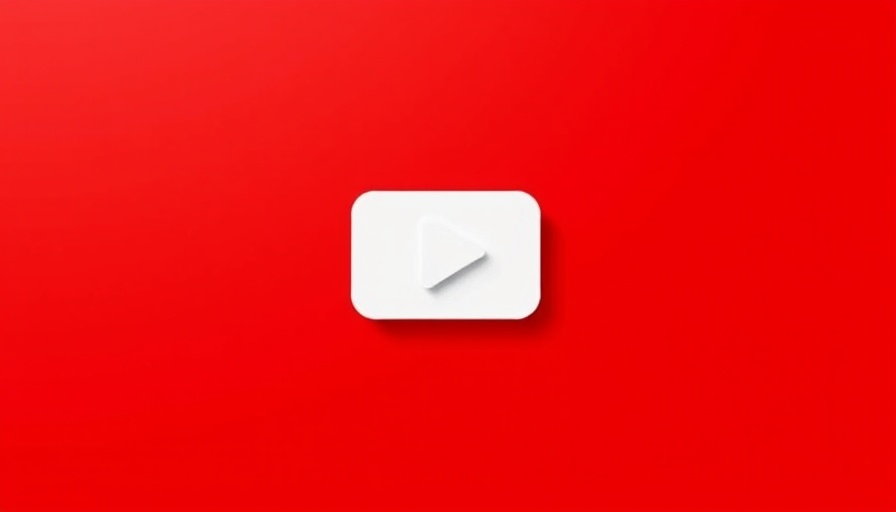 Simple red and white play button, resembling classic video icon.