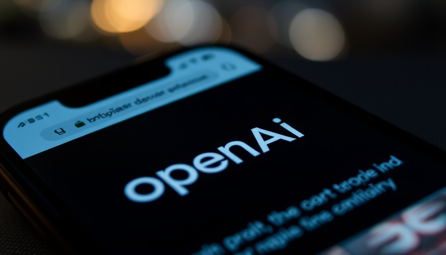 Smartphone screen showing OpenAI site for AI tools entry-level jobs.