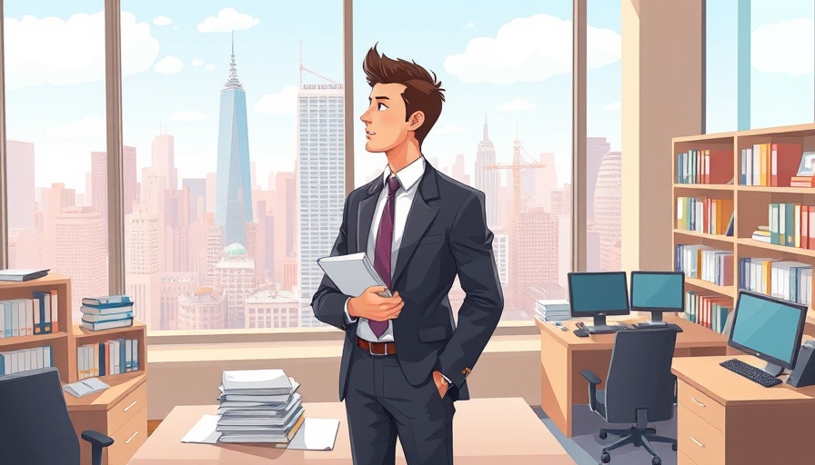AI Text Detection in Grant Proposals, professional analyzing cityscape in office.