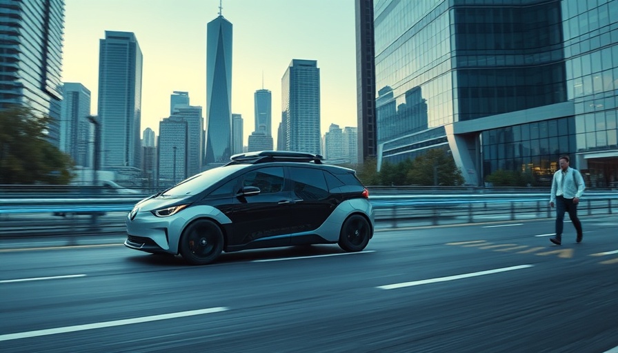 Futuristic vehicles highlight AI's job impact in urban transport.