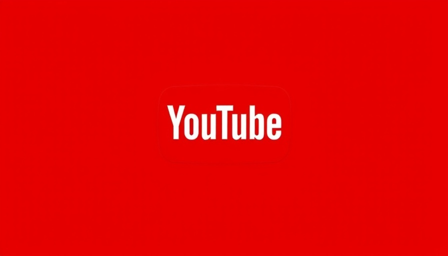 YouTube logo on red background