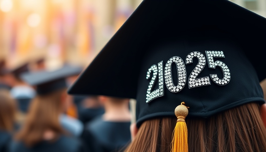 Graduation cap with 2025 tassel representing AI impact on job opportunities for graduates.