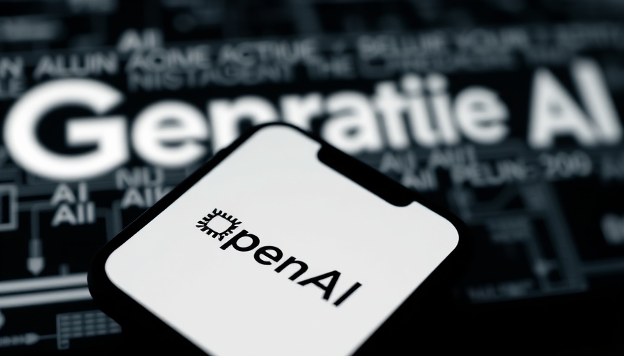 OpenAI logo on phone with generative AI text, AI tools in education.