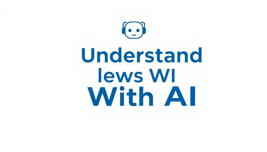 AI icon and text promoting news comprehension with AI