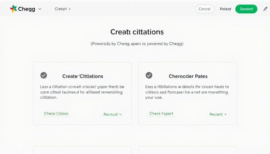 User-friendly interface of AI citation tools for academic writing.
