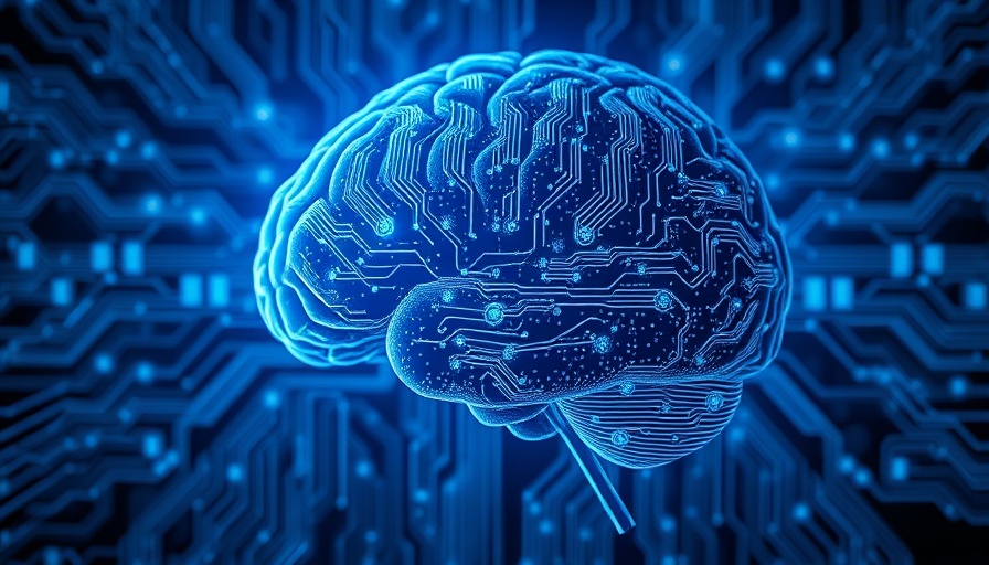 Futuristic AI technology illustration with circuit patterns