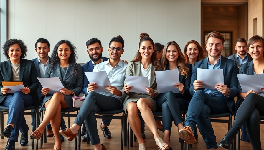 Professionals seated for an AI jobs interview without coding skills.