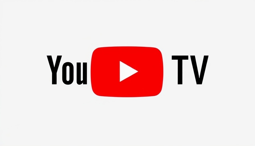 Minimalist YouTube TV logo design on white background.