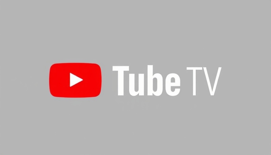 YouTube TV logo on plain gray background.