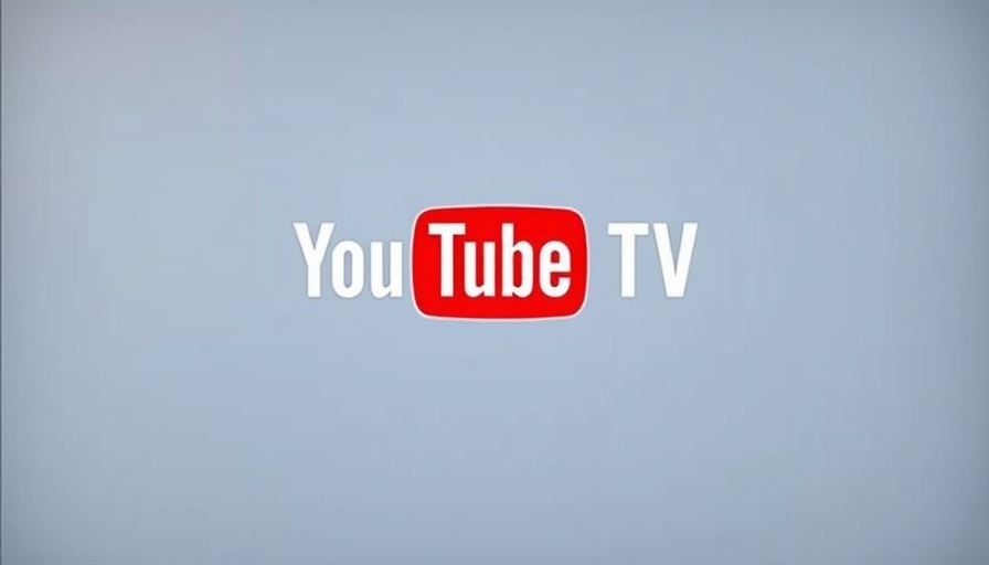YouTube TV logo on light grey background.