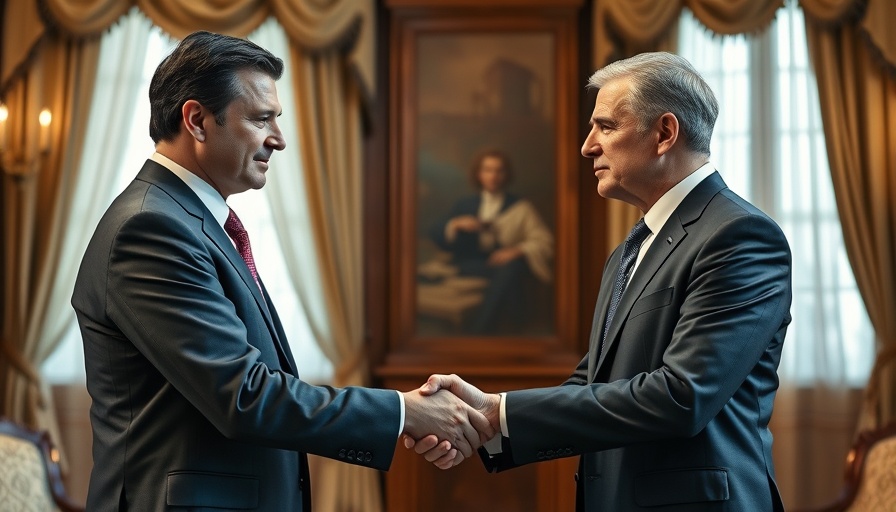 Formal diplomatic meeting symbolizing US Syria relations, handshake.