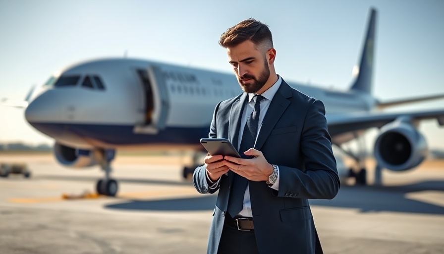 Boeing Qatar Airways deal concept with businessman at airplane.