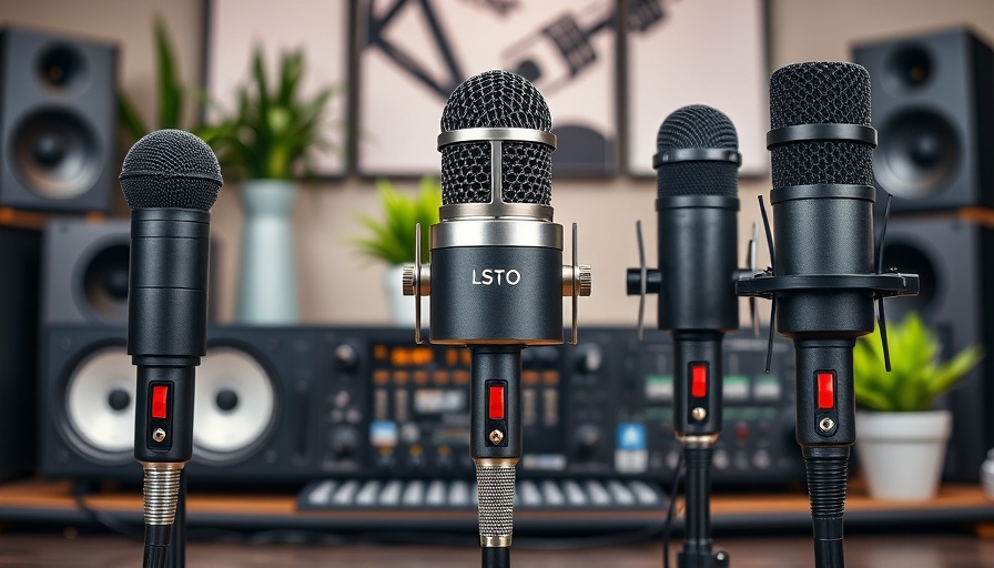 High-quality USB microphones in a studio setup.
