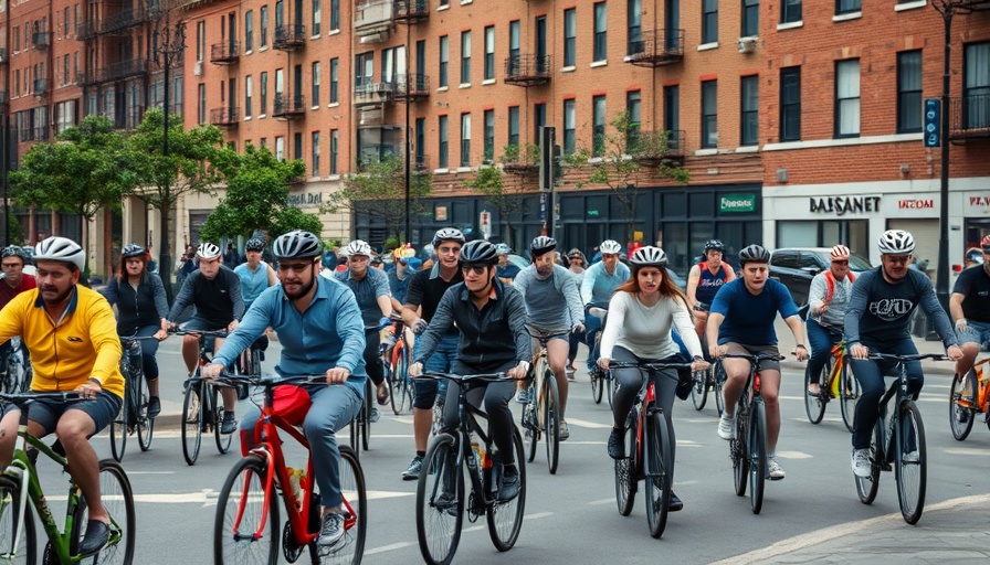 Cyclists commuting in urban environment, One Health approach