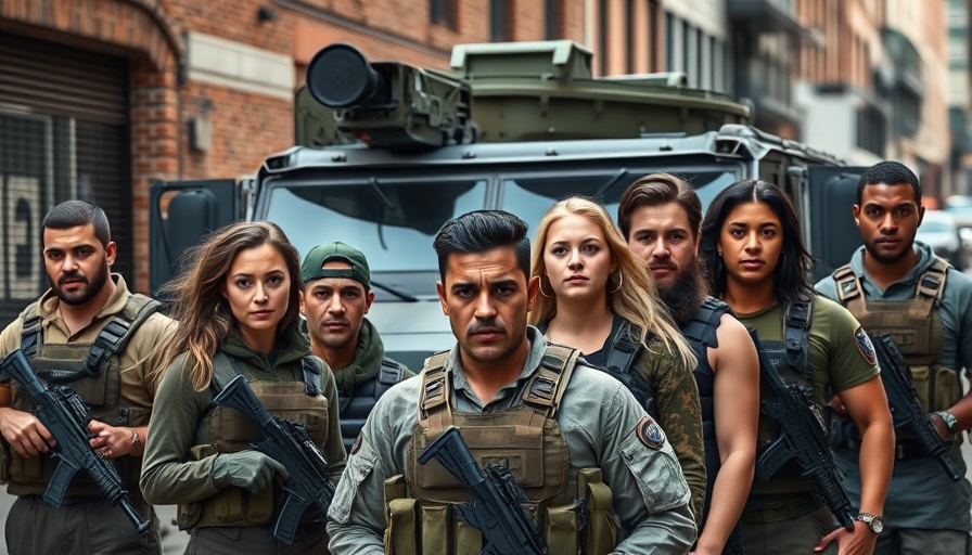 S.W.A.T. series finale cast posing in tactical gear.