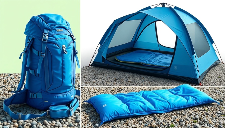 REI Anniversary Sale Deals: Blue camping gear collage.