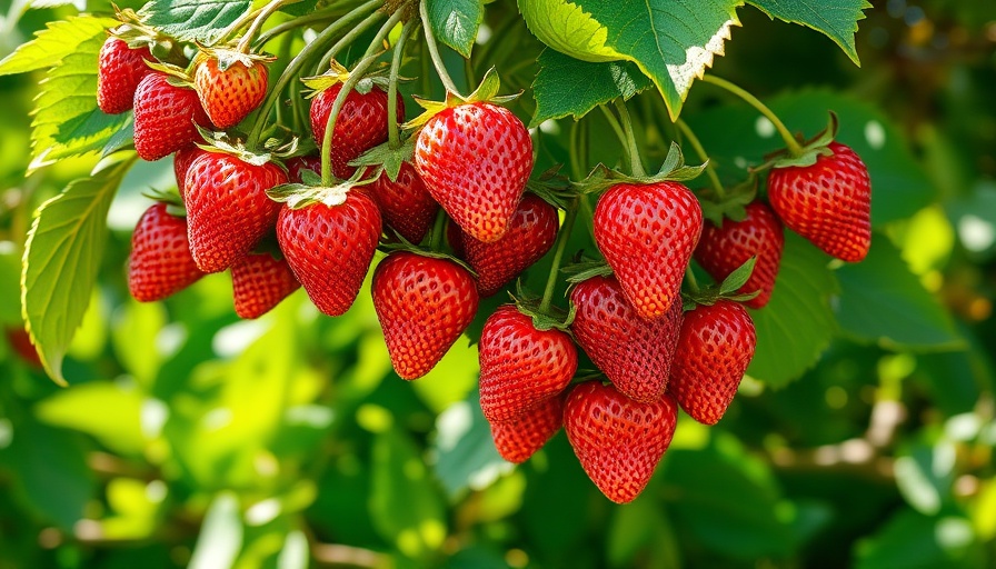 Vibrant strawberry tree fruit clusters for ulcerative colitis study.
