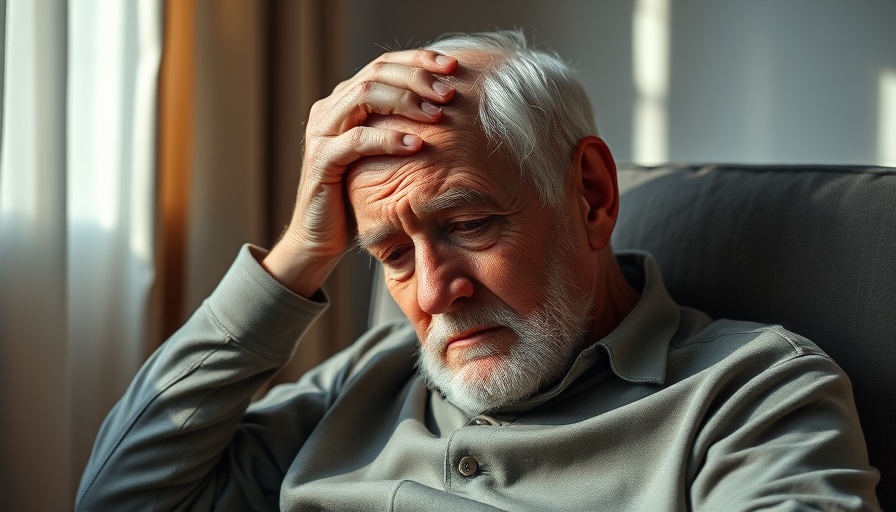 Elderly man experiencing chronic fatigue after ministroke