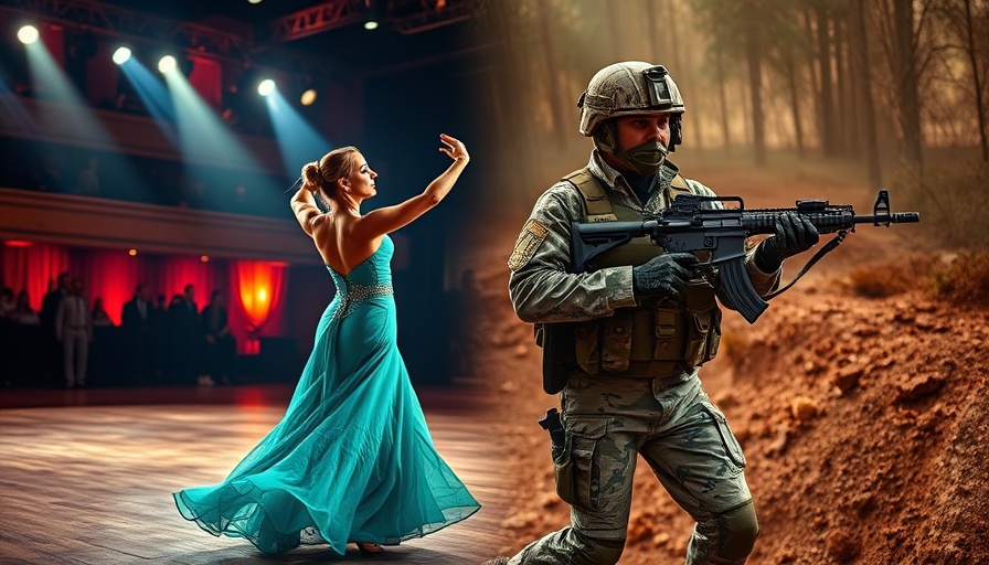 Ballroom dancer performs as soldier in Ukraine's special forces gear