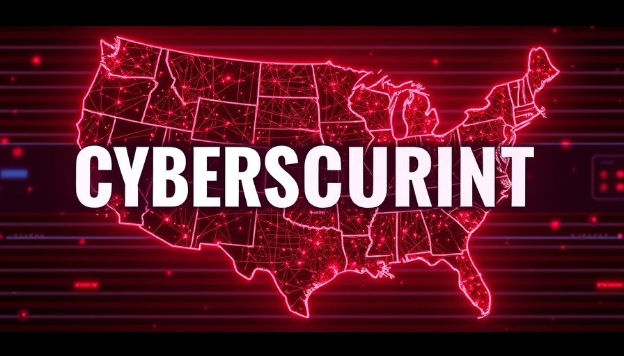 Cybersecurity news map highlighting threats across the USA.