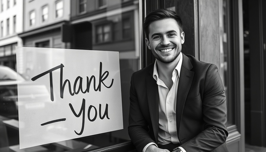 Vintage photo of smiling man beside 'Thank You' sign, US Navy renames USNS Harvey Milk.