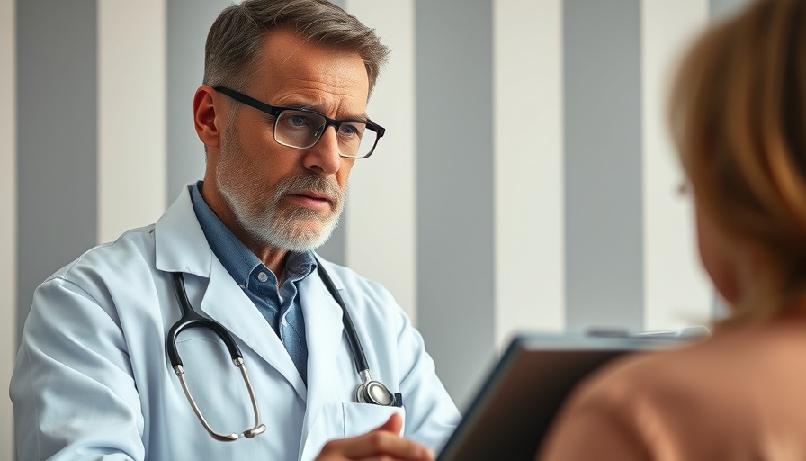 Medical professional with stethoscope in thoughtful pose.