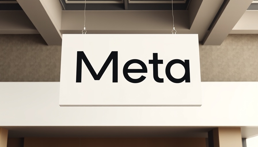 Meta logo sign highlighting AI privacy concerns.