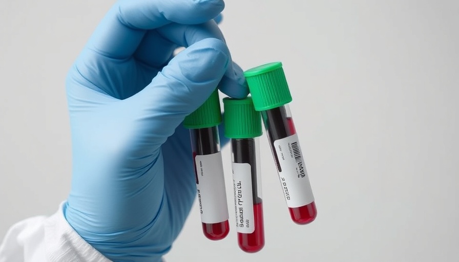 Blood test tubes examined for celiac disease diagnosis