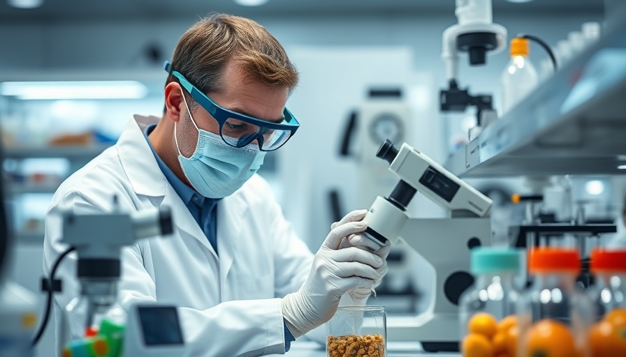 Scientist analyzing food safety with new methodologies in a lab.