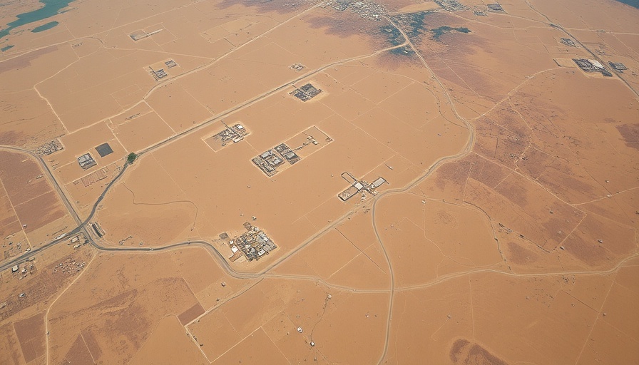 Aerial view of Iran's nuclear sites with roads and structures, US Bombing context.