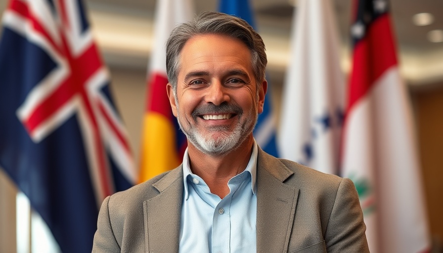 Canada fast-tracks nation building projects: smiling man with flags.