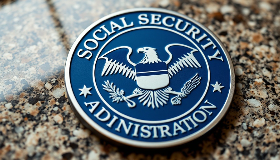 Edward Coristine SSA: Social Security Administration emblem close-up on granite.