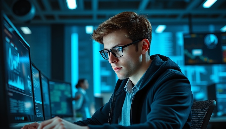 Shadow AI Risks in SaaS Tools: Professional analyzing data in tech office.