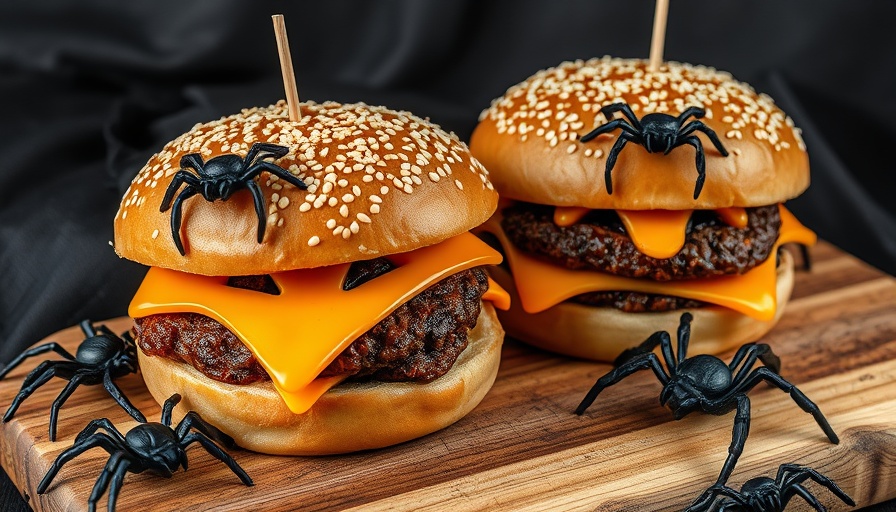 Halloween burgers with pumpkin-shaped cheese, lactose intolerance nightmares.